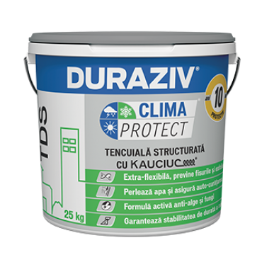 DURAZIV Clima Protect® - Tencuială decorativă structurată TDS Antimucegai, cu Kauciuc® (25kg)
