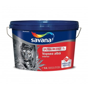 Savana ULTRA REZIST cu Teflon™ - Vopsea Superlavabilă albă pentru interior (15L)