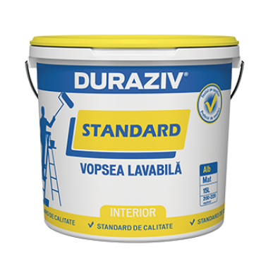 DURAZIV Standard - Vopsea lavabilă albă (8.5L)
