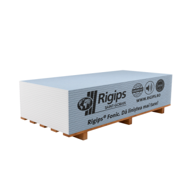 Rigips® Fonic - Placa de gips-carton tip D pentru izolare fonică (12,5x1200x2600)