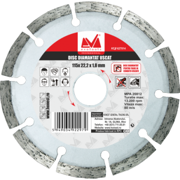 Disc Diamantat Uscat ETP (230mm Diametru)