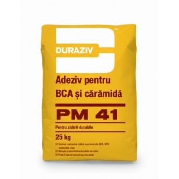 DURAZIV PM 41 - Adeziv pentru BCA și Cărămidă (25kg)