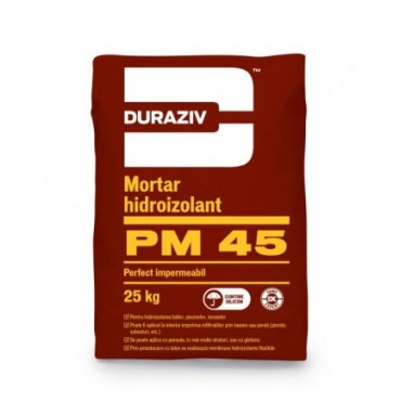 DURAZIV PM 45 - Mortar hidroizolant monocomponent, aditivat cu silicon (25kg)