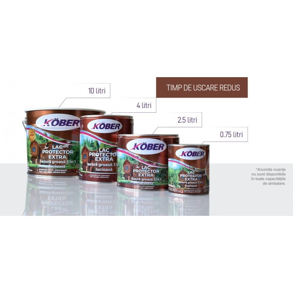 Lazură Groasă 3 în 1 Lac Protector Extra, Cires (0.75L)