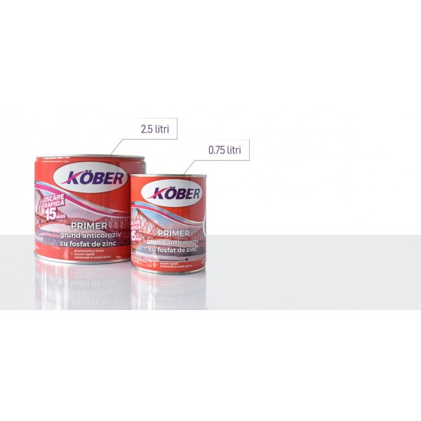 Grund Anticoroziv cu Fosfat de Zinc Primer, Gri (0.75L)