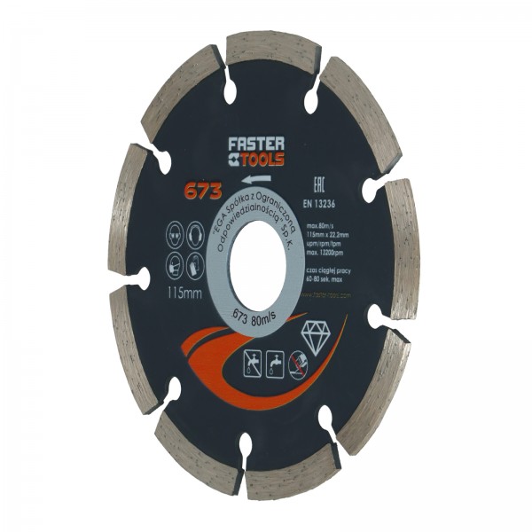 Disc Profesional Segmentat pentru Beton Armat 230mm Faster Tools