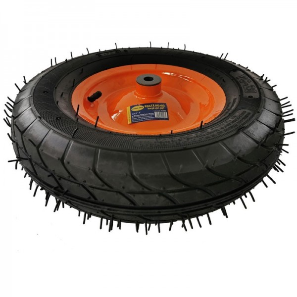 Roata Roaba Pneumatica 15 Inch 4.00-8 cu Ax 14x100mm